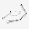 Lextek Stainless Steel Header with GY6 50cc Scooter Downpipe (For 10inch wheel)