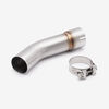 Lextek OP1 Matt S/Steel Exhaust 350mm with Link Pipe for Suzuki SV650 (03-15)