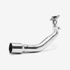 Lextek OP1 Matt S/Steel Exhaust System 350mm for Lexmoto Milano 125