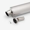 Lextek Left Matt Stainless Steel OP1L Oval Exhaust Silencer 350mm 51mm