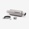 Lextek Left Matt Stainless Steel GP1L GP Stubby Exhaust Silencer 51mm