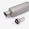 Lextek Left Matt Stainless Steel GP1L GP Stubby Exhaust Silencer 51mm