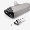 Lextek Matt Stainless Steel XP10L Hexagonal Exhaust Silencer 210mm 51mm (Left Hand)