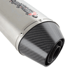 Lextek Matt Stainless Steel RP1 Oval Exhaust Silencer 400mm with Carbon Tip 51mm