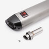 Lextek Matt Stainless Steel VP1 Exhaust Silencer 300mm with Carbon Tip 51mm