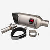 Lextek Matt Stainless Steel SP5 Exhaust Silencer 200mm with Carbon Tip 51mm