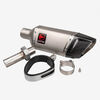 Lextek Matt Stainless Steel SP5L Exhaust Silencer with Carbon Tip 51mm (Left Hand)