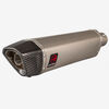 Lextek Matt Stainless Steel ST7 Exhaust Silencer 400mm with Carbon Tip 60mm