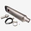 Lextek Matt Stainless Steel ST7 Exhaust Silencer 400mm with Carbon Tip 60mm