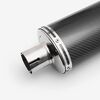 Lextek Carbon Fibre OP8CL Oval Exhaust Silencer 350mm 51mm