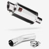 Lextek YP4 S/Steel Stubby Exhaust 200mm with Link Pipe for Lexmoto LXR 125 & 380