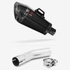 Lextek XP8C Carbon Fibre Exhaust 210mm with Link Pipe for Lexmoto LXR 125 & 380