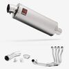 Lextek OP1 Matt S/Steel Exhaust System 350mm for Suzuki GSX-S 1000 F (15-20)