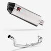 Lextek RP2 Gloss S/Steel Oval Exhaust System 300mm for Yamaha T-Max 500 (02-13)