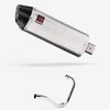 Lextek RP2 Gloss S/Steel Oval Exhaust System 300mm for Lexmoto Michigan 125