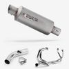 Lextek GP1 Matt S/Steel GP Stubby Exhaust System 240mm for Honda VFR800 X Crossrunner (11-14)