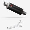 Lextek GP8C Carbon Fibre GP Stubby Exhaust 240mm with Link Pipe