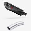 Lextek SP9C Gloss Carbon Fibre Exhaust 300mm with Link Pipe for Kawasaki ZX-10R Ninja (08-10)