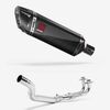 Lextek SP9C Gloss Carbon Fibre Exhaust System 300mm for Yamaha T-Max 500 (02-13)