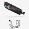 Lextek SP9C Gloss Carbon Fibre Exhaust System 300mm High Level for Yamaha MT-09 (13-20)