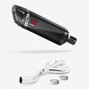 Lextek SP9C Gloss Carbon Fibre Exhaust 300mm with Link Pipe for Yamaha MT-10 (16-)