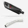 Lextek SP9C Gloss Carbon Fibre Exhaust 300mm with Link Pipe for Triumph Tiger 800 (10-19)