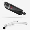 Lextek SP9C Gloss Carbon Fibre Exhaust 300mm with Link Pipe for Triumph Explorer 1200 (12-18)