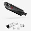 Lextek SP9C Gloss Carbon Fibre Exhaust 300mm with Link Pipe for Suzuki GSX-S 1000 (15-20)