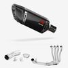 Lextek SP11C Gloss Carbon Fibre Exhaust 200mm with Link Pipe for Suzuki GSX-S 1000 F (15-20)