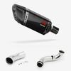 Lextek SP11C Gloss Carbon Fibre Exhaust 200mm with Link Pipe for KTM 790 Duke (18-21)