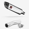 Lextek SP4 Polished Stainless Steel Exhaust 300mm with Link Pipe for Lexmoto LXR 125 & 380