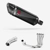 Lextek Stainless Steel SP9C Gloss Carbon Fibre Exhaust System 300mm for Suzuki GSX-S 1000 (21-24)