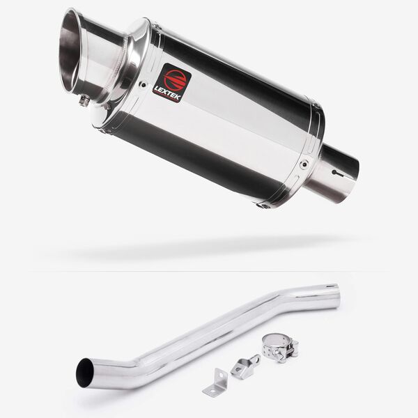 Lextek YP4 S/Steel Stubby Exhaust 200mm High Level with Link Pipe for Suzuki GSXR 600/750 (06-07)