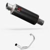 Lextek GP8C Carbon Fibre GP Stubby Exhaust System 240mm for Honda CBF 125 (08-16)