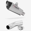 Lextek XP10 Matt S/Steel Exhaust 210mm with Link Pipe for Suzuki GSR750 (11-16)