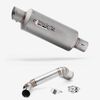 Lextek GP1 Matt S/Steel GP Stubby Exhaust 240mm with Link Pipe for KTM 125/200 Duke (11-16)