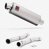 Lextek OP1 Matt S/Steel Exhaust 350mm with Link Pipe for KTM 690 Duke (12-15)