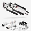 Lextek YP4 S/Steel Stubby Exhaust 200mm with Link Pipe for Yamaha YZF R1 (09-14)