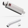 Lextek OP1 Matt S/Steel Exhaust 350mm with Link Pipe for Yamaha YZF600R Thunder Cat (95-07)