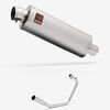 Lextek OP1 Matt S/Steel Exhaust System 350mm for Lexmoto Venom / Viper 125