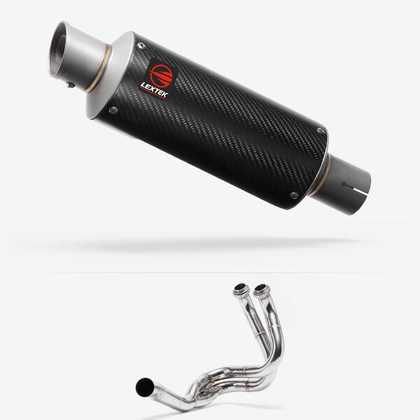 Lextek GP8C Carbon Fibre GP Stubby Exhaust System 240mm