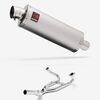 Lextek OP1 Matt S/Steel Exhaust System 350mm for BMW R 1200 GS (12-17) R 1200 R RS (14-17)