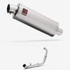 Lextek OP1 Matt S/Steel Exhaust System 350mm for Yamaha YZF-R125 / MT-125 (14-18)