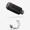 Lextek CP8C Full Carbon Exhaust System 150mm Low Level for Yamaha MT-07/XSR 700 (14-24)