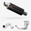 Lextek GP8C Carbon Fibre GP Stubby Exhaust System 240mm for Kawasaki Z900 (17-19)