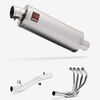 Lextek OP1 Matt S/Steel Exhaust System 350mm for Suzuki GSF 600/650/1200 Bandit (95-06)