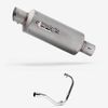 Lextek GP1 Matt S/Steel GP Stubby Exhaust System 240mm for Lexmoto Michigan 125