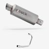 Lextek GP1 Matt S/Steel GP Stubby Exhaust System 240mm for Lexmoto ZSB 125