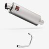 Lextek OP1 Matt S/Steel Exhaust System 350mm for Lexmoto ZSB 125