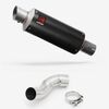 Lextek GP8C Carbon Fibre GP Stubby Exhaust 240mm with Link Pipe for Kawasaki Z900 (17-19)